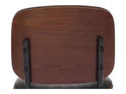 Silla de comedor MCW-O44 (set de 2), aspecto nogal, gris oscuro