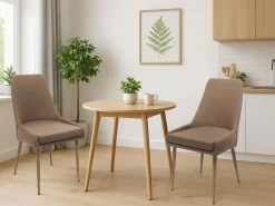 Silla de comedor MCW-O27 (set de 2), marrón