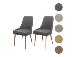 Silla de comedor MCW-O27 (set de 2), gris oscuro