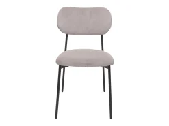 Silla de comedor MCW-O26 (set de 2), gris claro