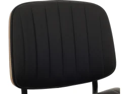 Silla de comedor MCW-O44 (set de 2), natural, negro