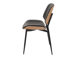 Silla de comedor MCW-O44 (set de 2), natural, negro