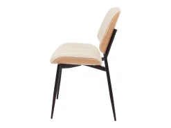 Silla de comedor MCW-O44 (set de 2), natural, blanco