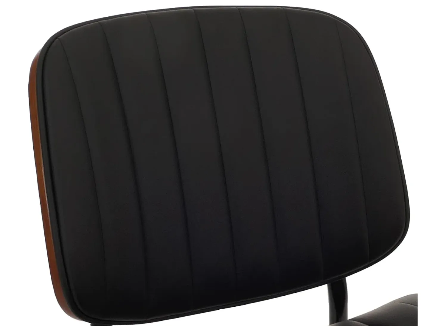 Silla de comedor MCW-O44 (set de 2), aspecto nogal, negro