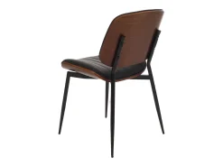 Silla de comedor MCW-O44 (set de 2), aspecto nogal, negro