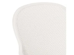 Silla de comedor moderna para bar, restaurante y cocina al aire libre en polipropileno Clara - Blanco