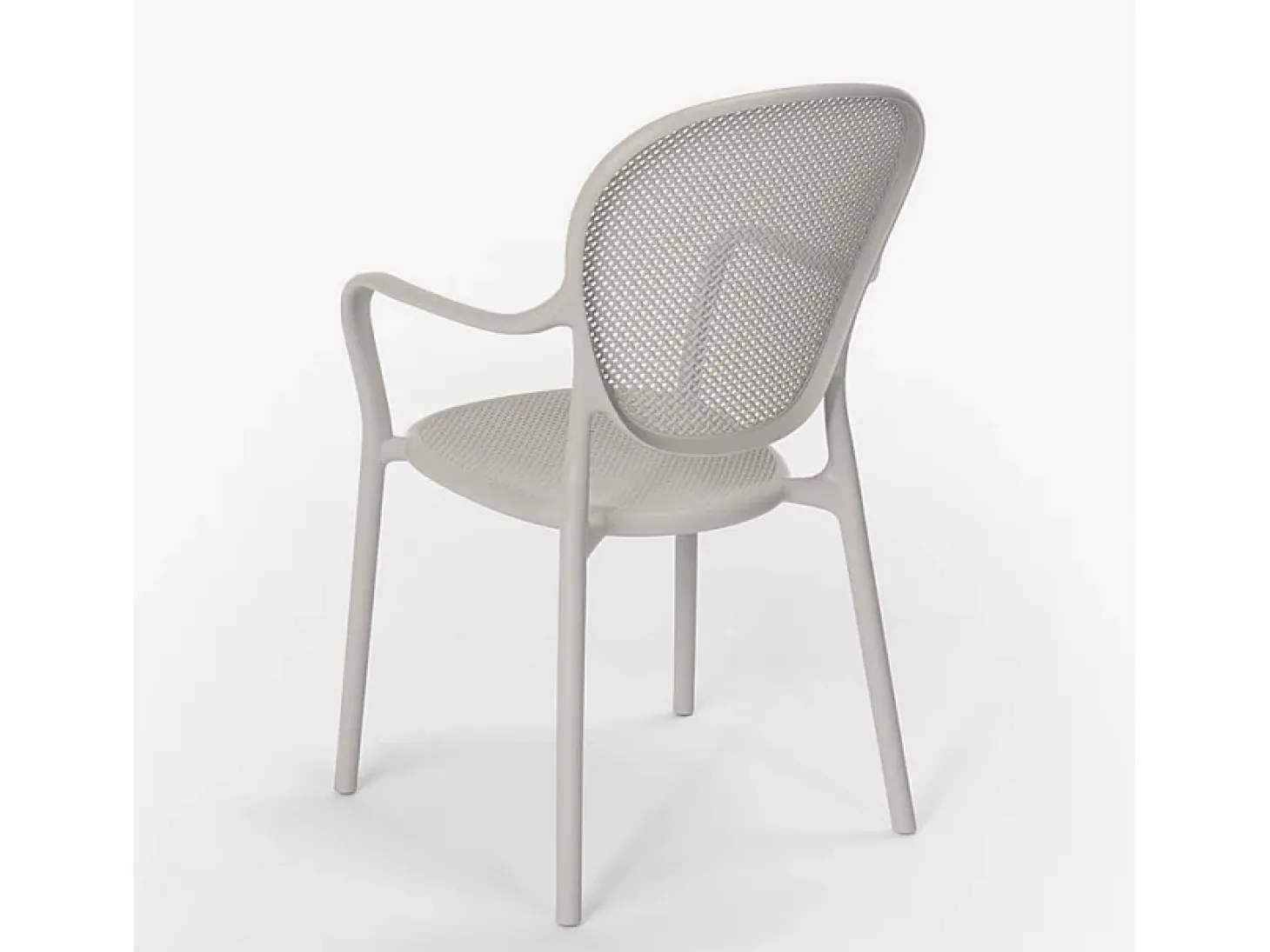 Silla de comedor moderna para bar, restaurante y cocina al aire libre en polipropileno Clara - Gris