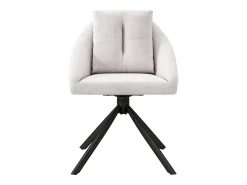 Silla de comedor moderna de terciopelo beige, elegante y cómoda, con brazos giratorios, tela de terciopelo transpirable (72,39 x 62,23 x 49,53 cm)
