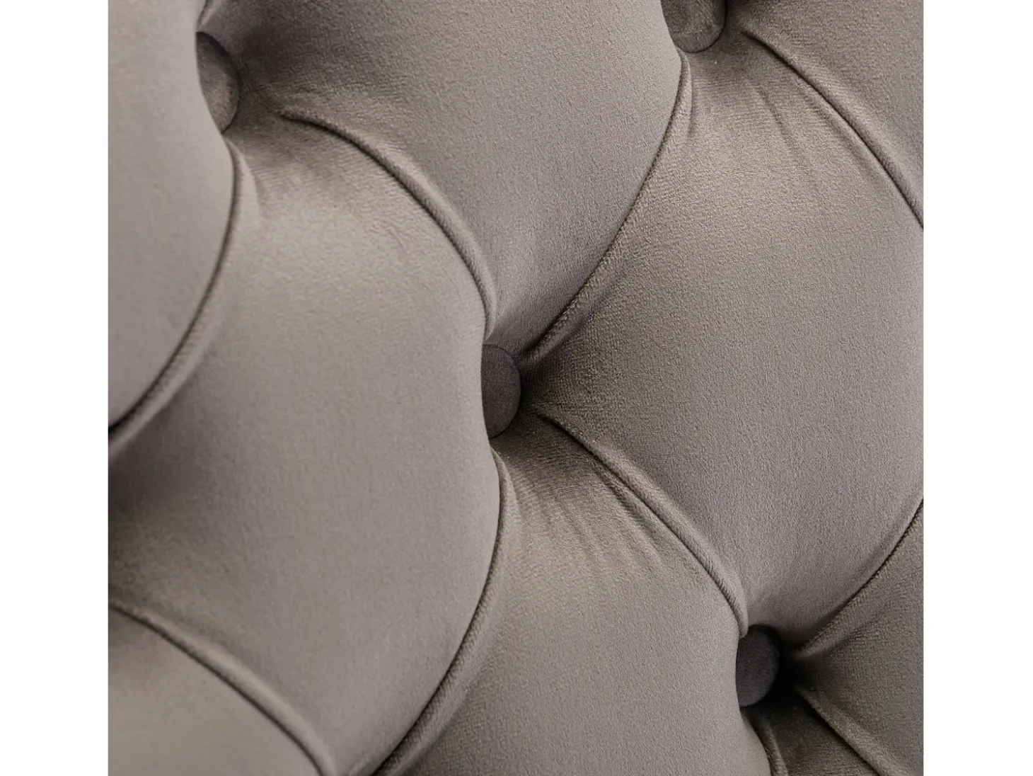 Silla de comedor moderna, terciopelo gris, patas de madera, clavos decorativos, juego de 2 (65x50x95 cm)