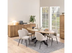 Silla de comedor Patricia beige.