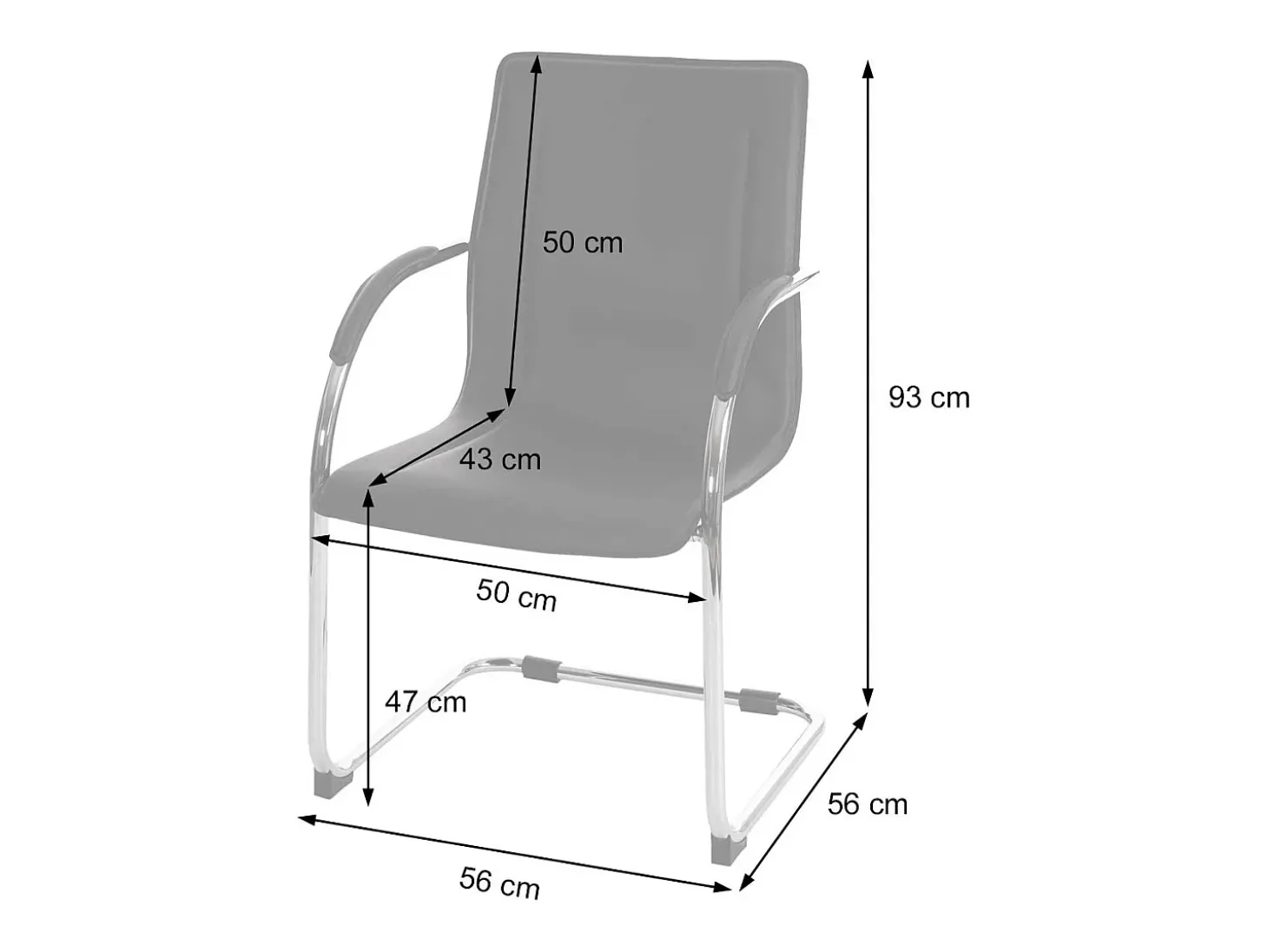 Silla de comedor Perm, negro