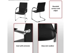 Silla de comedor Perm, negro