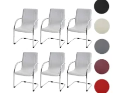 Silla de comedor Perm (juego de 6), blanco