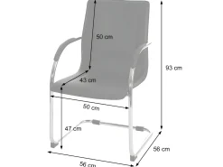 Silla de comedor Perm (juego de 6), blanco