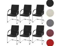 Silla de comedor Perm (juego de 6), negro