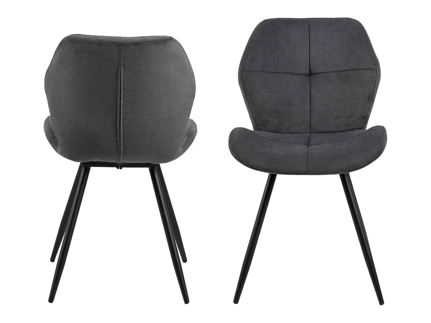 Silla de comedor Petri gris, negro.
