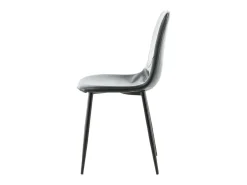 Silla de comedor Polar piel sintética color negro.