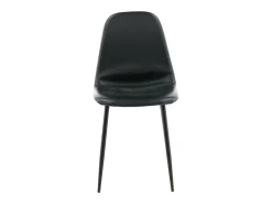 Silla de comedor Polar piel sintética color negro.