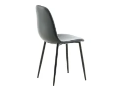 Silla de comedor Polar piel sintética color negro.