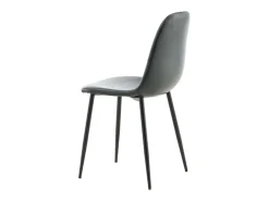 Silla de comedor Polar piel sintética color negro.