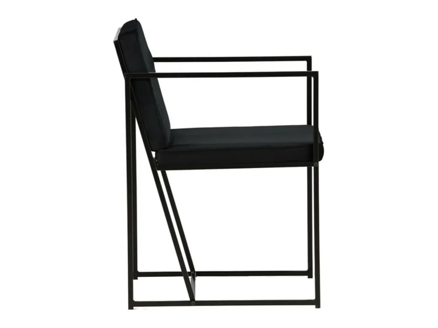 Silla de comedor Richmond con reposabrazos, terciopelo negro.