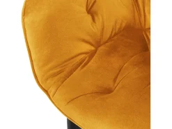 Silla de comedor set de 2 funda de terciopelo amarillo mostaza con patas de metal incl. material de montaje ML-Design