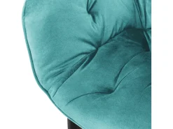 Silla de comedor set de 2 tapicería de terciopelo petróleo con patas de metal incl. material de montaje ML-Design