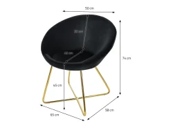 Silla de comedor Silla tapizada Silla de salón Silla de cocina Terciopelo 65x58x