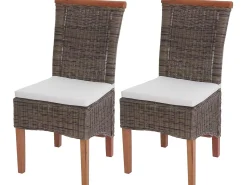 Silla de comedor Sinio (set de 2), con cojín de asiento