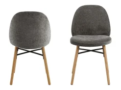 Silla de comedor Sophia chenilla gris.