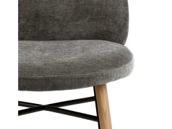 Silla de comedor Sophia chenilla gris.
