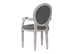 Silla de comedor tela gris oscuro 54x56x96,5 cm