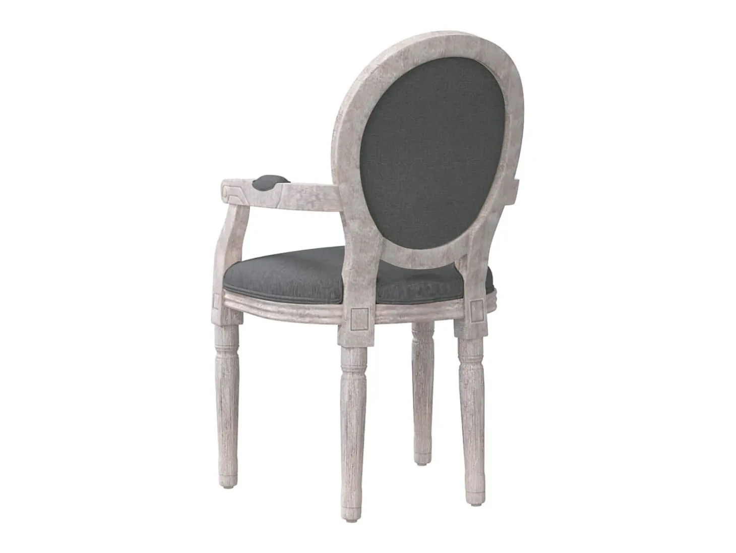 Silla de comedor tela gris oscuro 54x56x96,5 cm