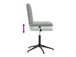 Silla de comedor terciopelo gris claro