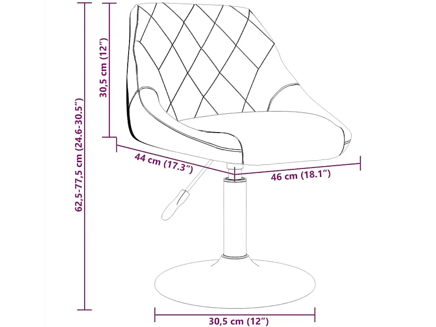 Silla de comedor terciopelo rojo tinto