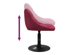 Silla de comedor terciopelo rojo tinto