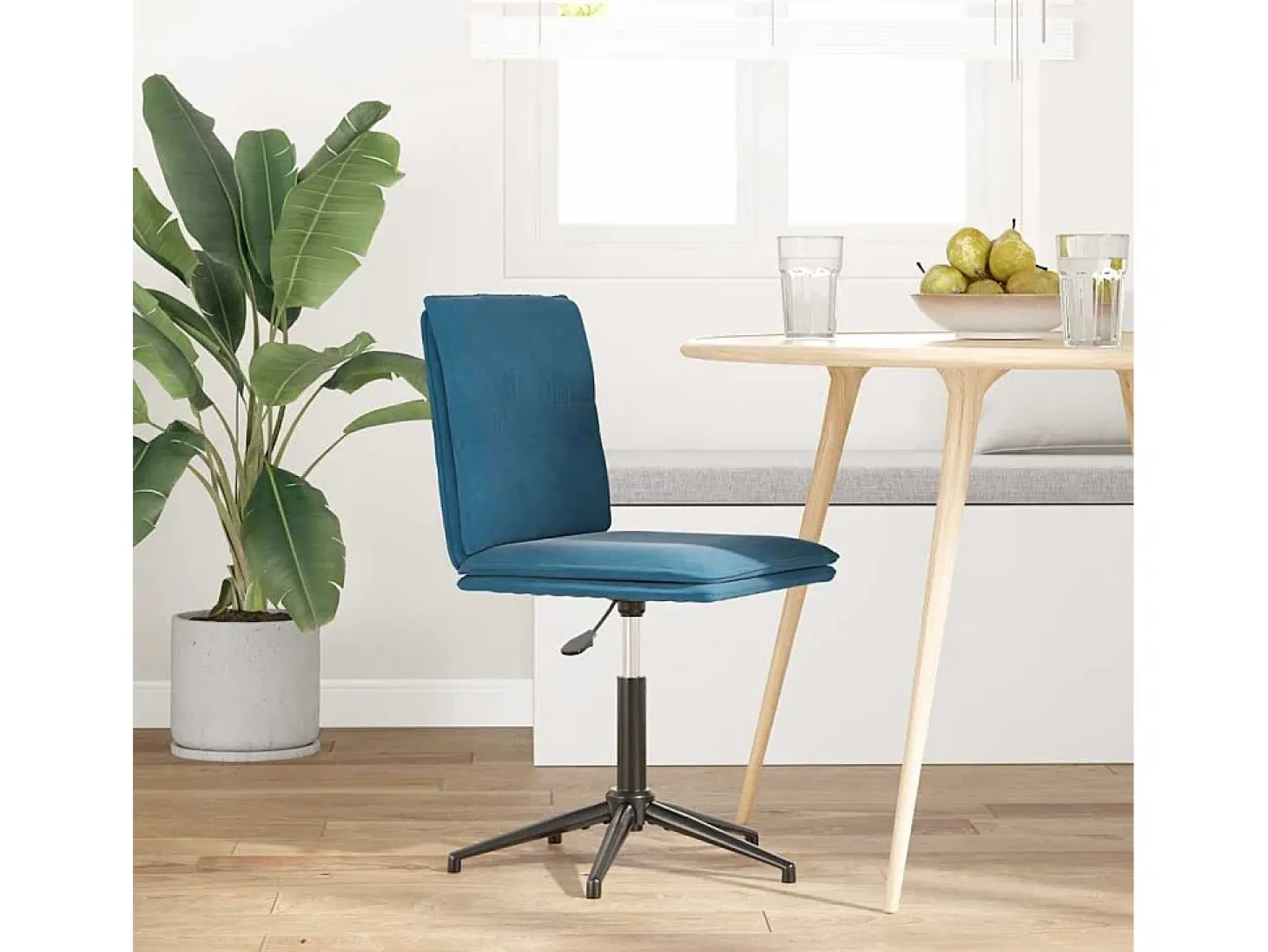 Silla de comedor terciopelo azul