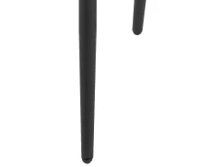 Silla de comedor usada con reposabrazos grises.