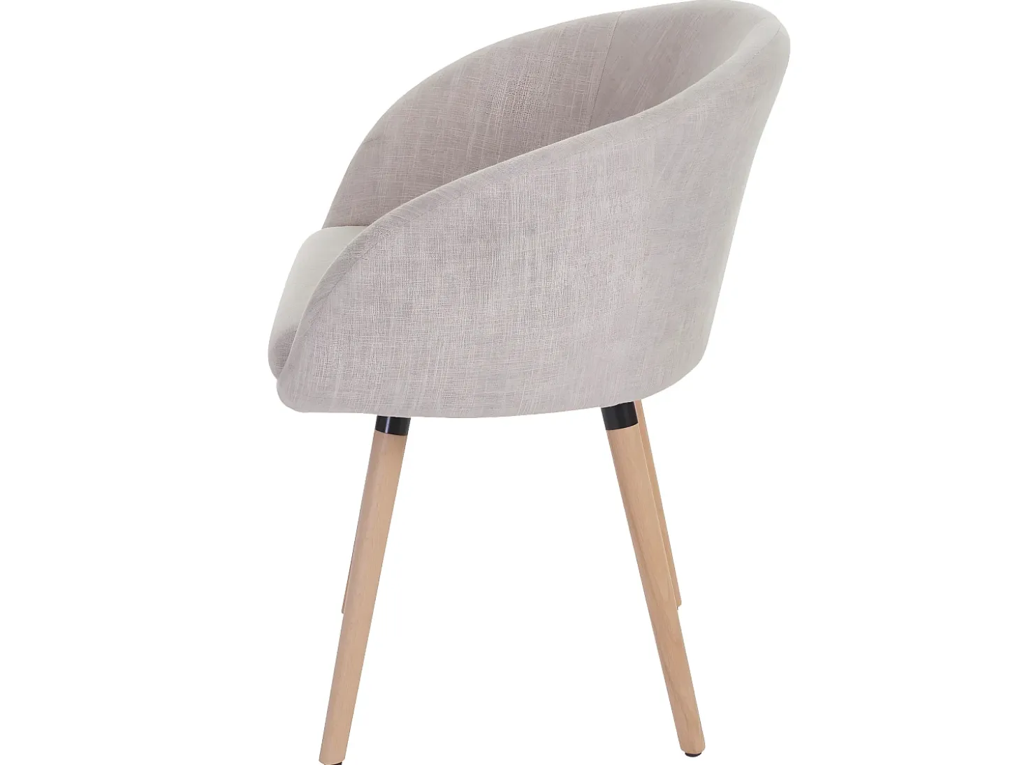 Silla de comedor Vaasa T633, textil, crema/gris