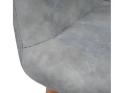 Silla de comedor Vaasa T381, textil, vintage gris hormigón, patas claras