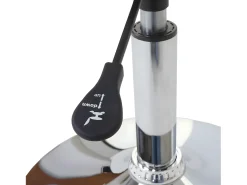 Silla de comedor Vaasa T501 (juego de 6), gris oscuro, base cromada