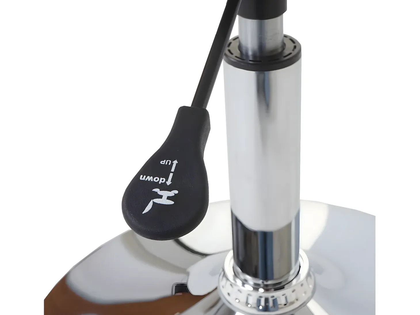 Silla de comedor Vaasa T501 (juego de 6), gris oscuro, base cromada