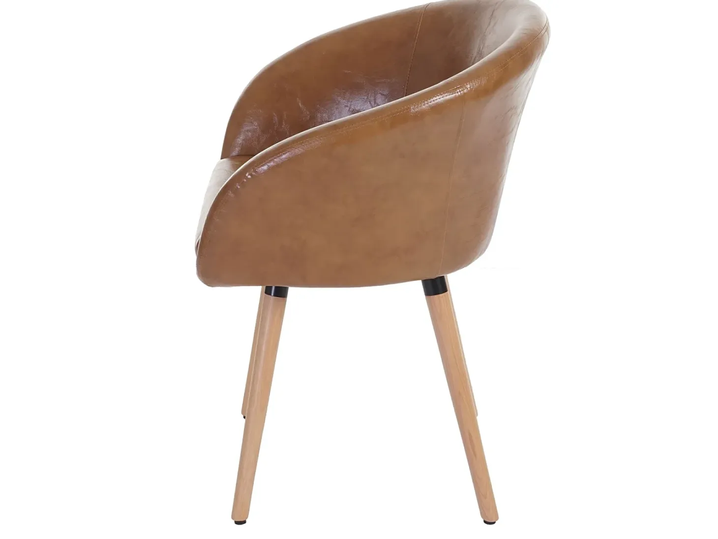 Silla de comedor Vaasa T633, piel sintética, imitación de ante