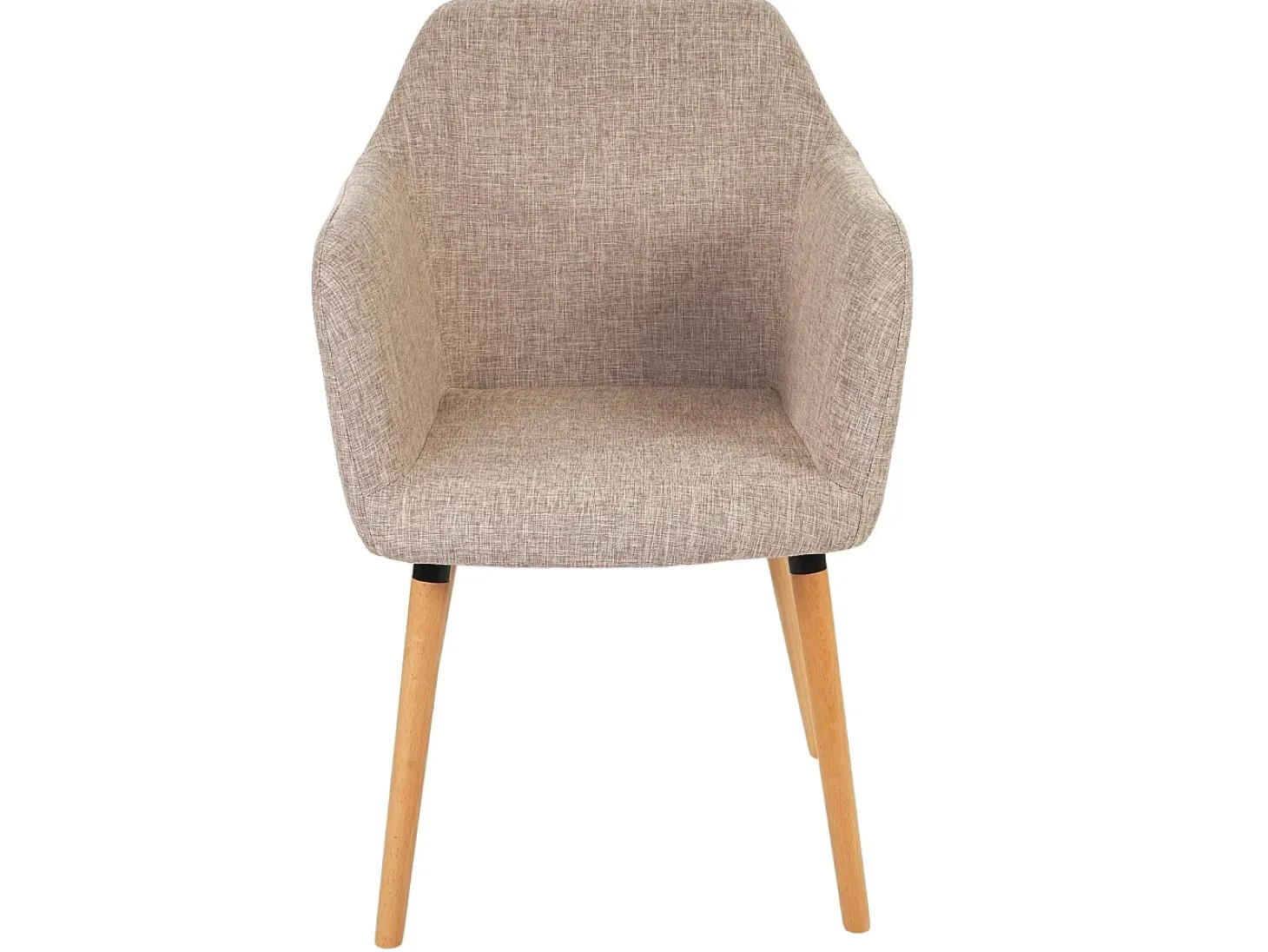 Silla de comedor Vaasa T381, textil, crema/gris, patas claras