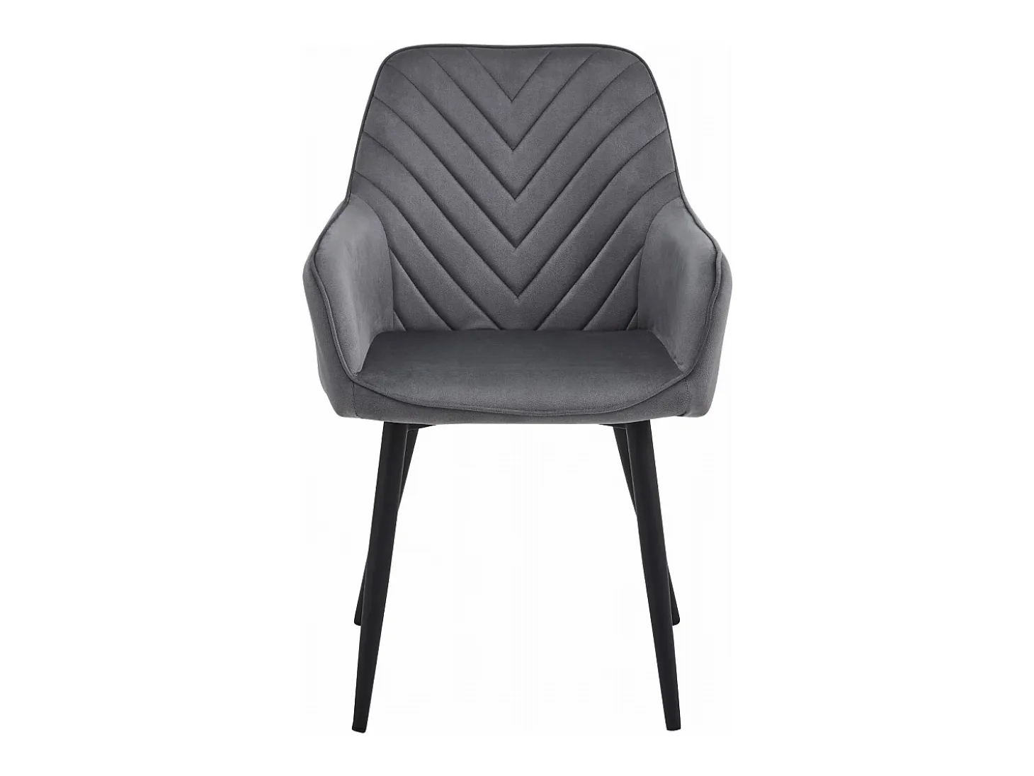 Silla de comedor Valora WAAV – Terciopelo gris oscuro con patas negras x 1