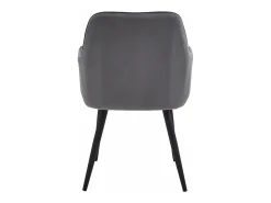 Silla de comedor Valora WAAV – Terciopelo gris oscuro con patas negras x 1