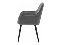 Silla de comedor Valora WAAV – Terciopelo gris oscuro con patas negras x 1