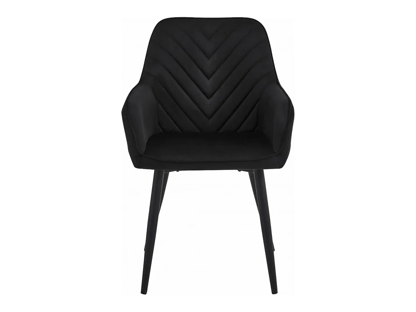 Silla de comedor Valora WAAV – Terciopelo negro con patas negras (1 unidad)