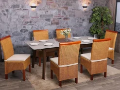 Silla de comedor Var (juego de 6), con cojín de asiento