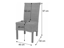 Silla de comedor Var (juego de 6), con cojín de asiento